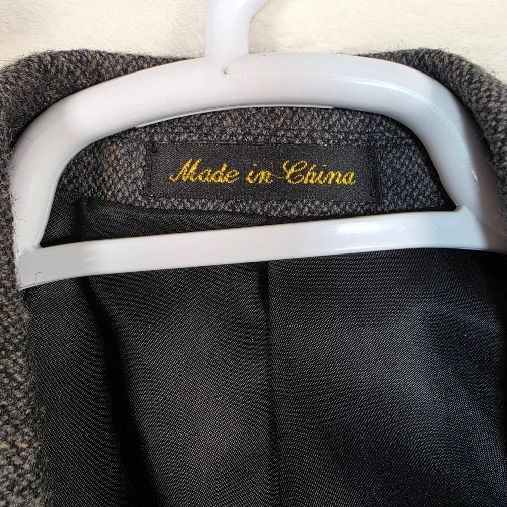 Circle S Wool Blazer Men's 44L Gray Pinstripe Western Sport Coat